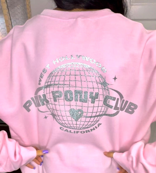 "PINK PONY CLUB / CHAPPELL ROAN" PINK CREWNECK SWEATER